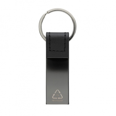 Logo trade promotional products picture of: Luxury PU keychain RCS recycled zinc alloy