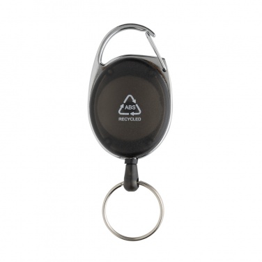 Logo trade promotional product photo of: RCS recycled ABS roller clip keychain