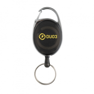 Logo trade business gift photo of: RCS recycled ABS roller clip keychain