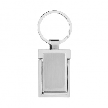 Logotrade corporate gift picture of: RSC recycled zinc alloy phone stand keychain