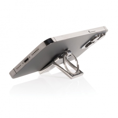 Logo trade promotional gifts image of: RSC recycled zinc alloy phone stand keychain
