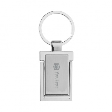 Logo trade promotional item photo of: RSC recycled zinc alloy phone stand keychain