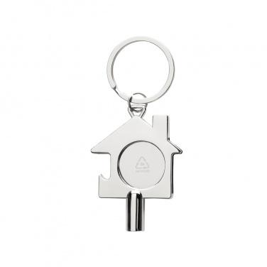 Logo trade advertising products image of: RCS recycled zinc alloy 3 in 1 keychain