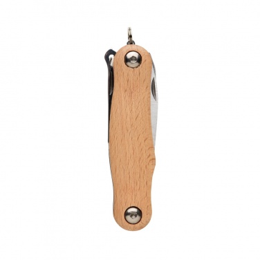 Logo trade promotional giveaways image of: Wood pocket knife