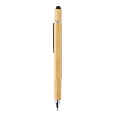 Logo trade business gifts image of: Bamboo 5-in-1 toolpen