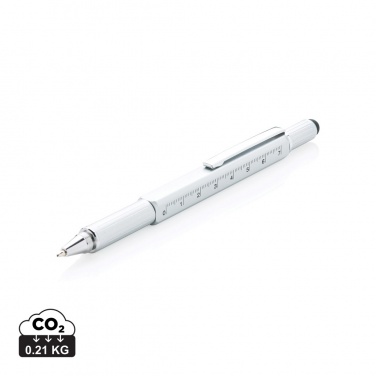 Logo trade corporate gifts image of: 5-in-1 aluminium toolpen
