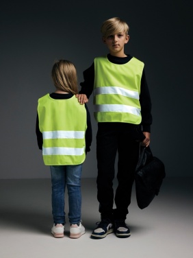Logotrade promotional merchandise picture of: GRS recycled PET high-visibility safety vest 7-12 years