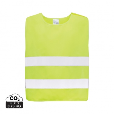 Logo trade promotional items image of: GRS recycled PET high-visibility safety vest 7-12 years