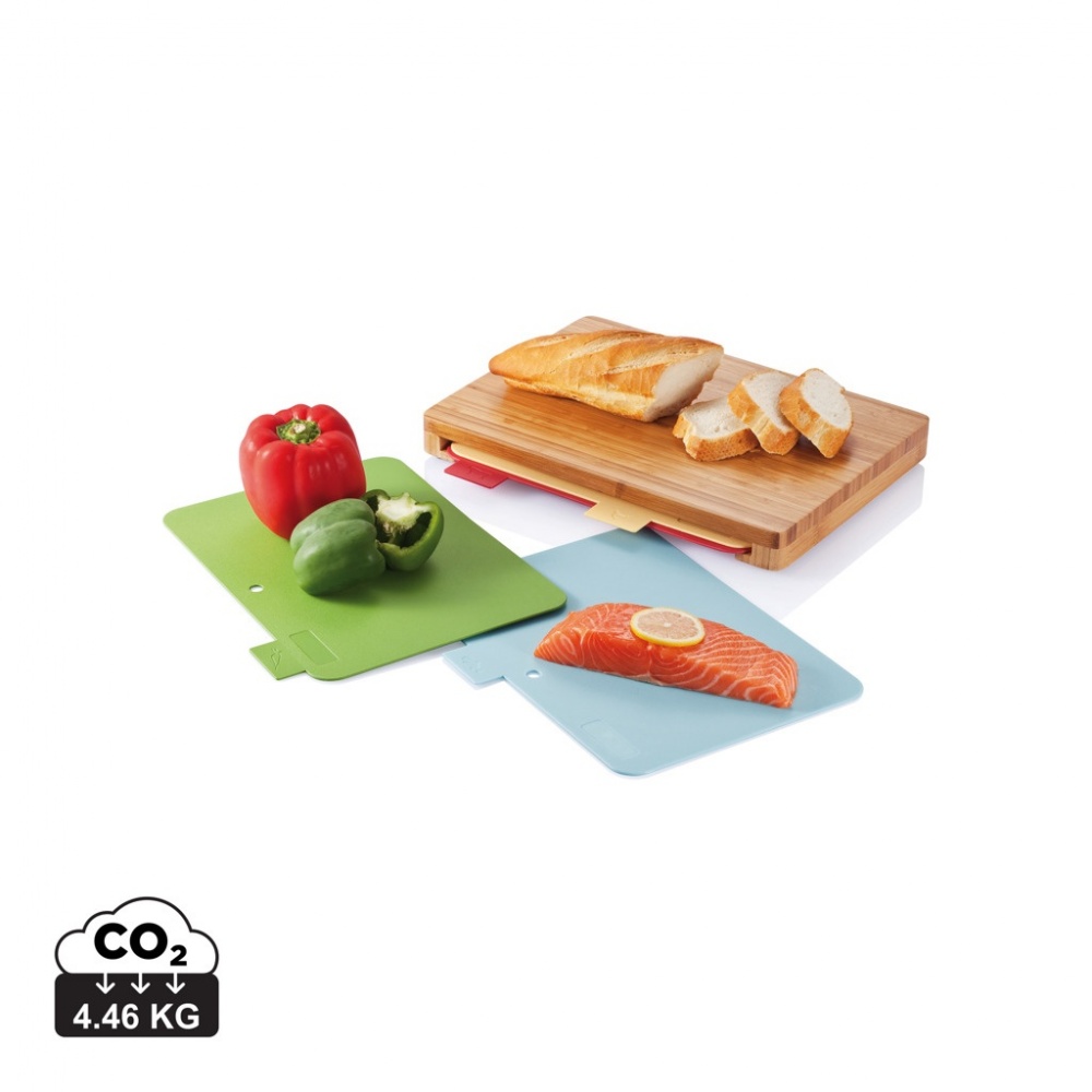 Logotrade advertising product image of: Cutting board with 4pcs hygienic boards