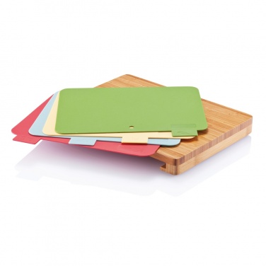 Logo trade corporate gifts image of: Cutting board with 4pcs hygienic boards