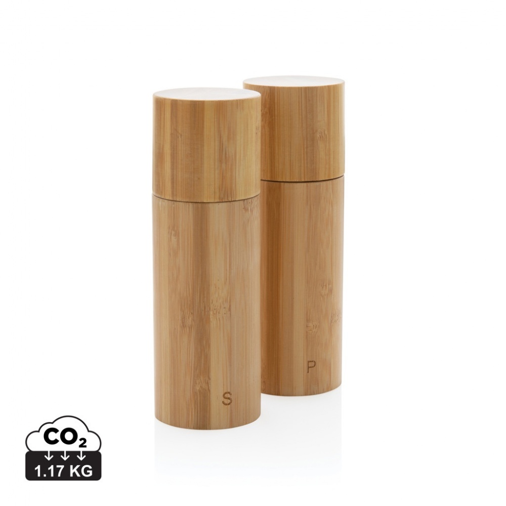 Logotrade promotional giveaways photo of: Ukiyo bamboo salt and pepper mill set