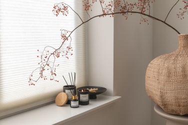 Logo trade promotional item photo of: Ukiyo deluxe scented candle with bamboo lid