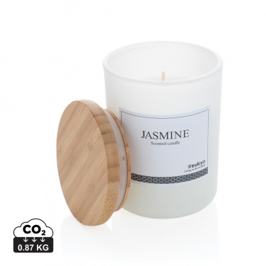 Logotrade business gift image of: Ukiyo deluxe scented candle with bamboo lid