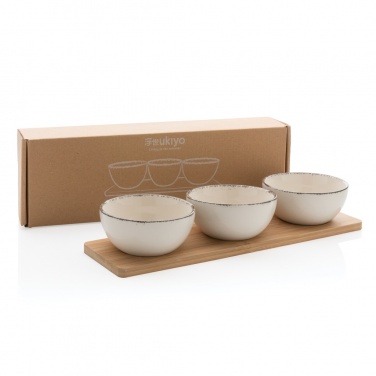Logotrade promotional gifts photo of: Ukiyo 3pc serving bowl set with bamboo tray