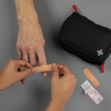 Logotrade promotional gift picture of: RCS recycled nubuck PU pouch  first aid set