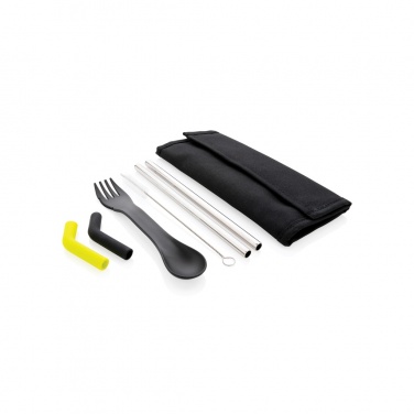 Logotrade corporate gifts photo of: Tierra 2pcs straw and cutlery set in pouch