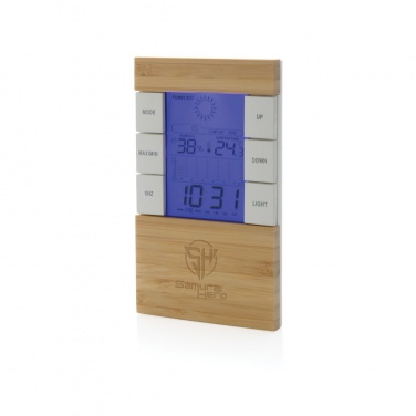 Logo trade promotional product photo of: Utah RCS rplastic and bamboo weather station