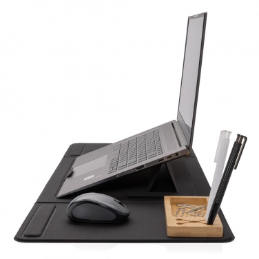 Logotrade advertising products photo of: Impact AWARE RPET Foldable desk organizer with laptop stand