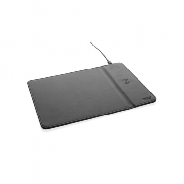 Logo trade promotional giveaways picture of: Swiss Peak RCS recycled PU 10W wireless charging mousepad