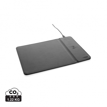 Logo trade advertising products picture of: Swiss Peak RCS recycled PU 10W wireless charging mousepad