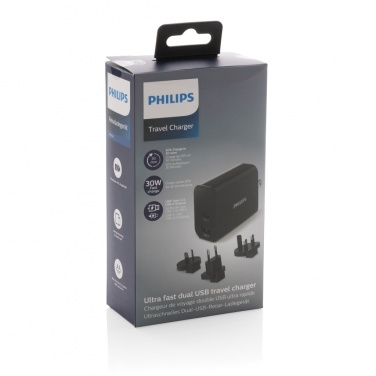 Logo trade corporate gifts image of: Philips ultra fast PD travel charger