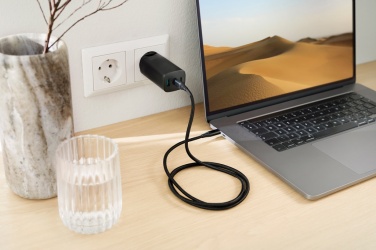 Logo trade promotional gifts picture of: Philips 65W ultra fast PD 3-port USB wall charger
