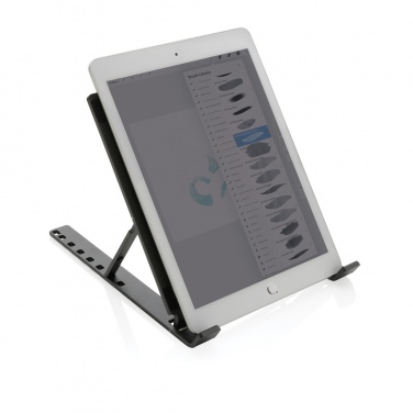 Logo trade advertising products image of: Terra RCS recycled aluminium universal laptop/tablet stand