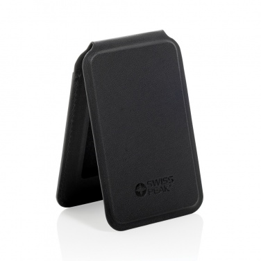 Logo trade promotional merchandise image of: Magstand RCS recycled PU magnetic phone wallet with stand