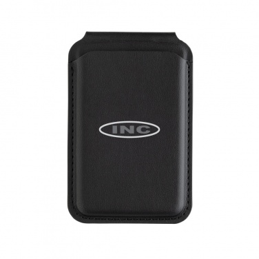 Logo trade corporate gifts image of: Magstand RCS recycled PU magnetic phone wallet with stand