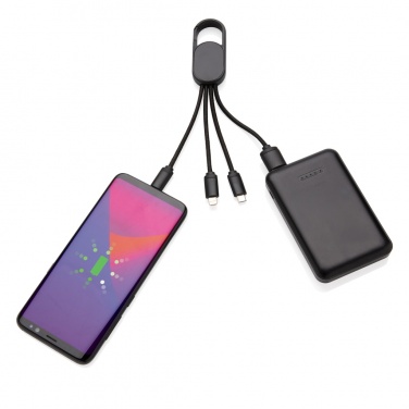 Logo trade promotional gifts image of: 4-in-1 cable with carabiner clip