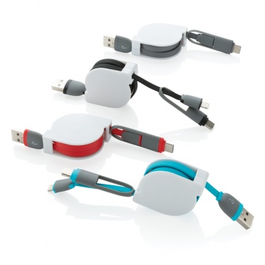 Logo trade advertising product photo of: 3-in-1 retractable cable