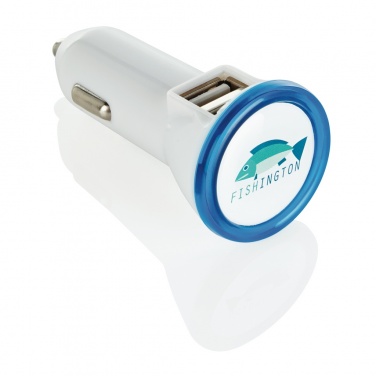 Logo trade promotional products image of: Powerful dual port car charger