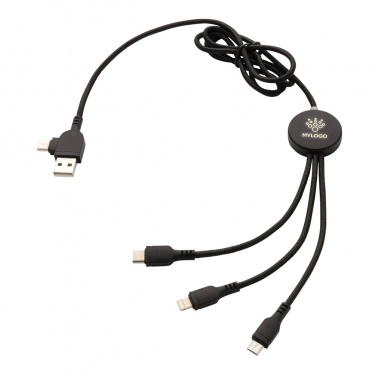 Logo trade promotional merchandise image of: Light up logo 6-in-1 cable