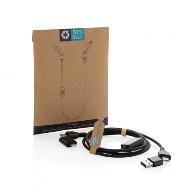Logotrade promotional giveaway picture of: Datalock RCS recycled 60W hacking protection cable