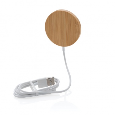 Logotrade promotional merchandise image of: 10W bamboo magnetic wireless charger