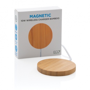 Logotrade business gifts photo of: 10W bamboo magnetic wireless charger