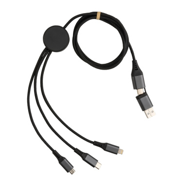 Logotrade corporate gift picture of: Terra RCS recycled aluminium 120cm 6-in-1 cable