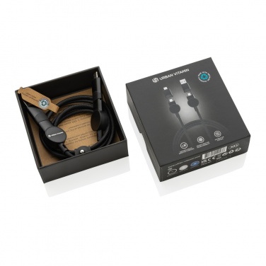 Logo trade promotional giveaways image of: Oakland RCS recycled plastic 6-in-1 fast charging 45W cable