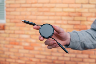 Logo trade promotional merchandise picture of: Terra RCS recycled aluminium retractable 6 in 1 cable