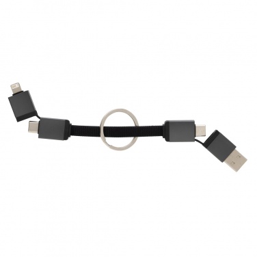 Logo trade promotional products picture of: Terra recycled aluminum 4 in 1 60W fast charging cable