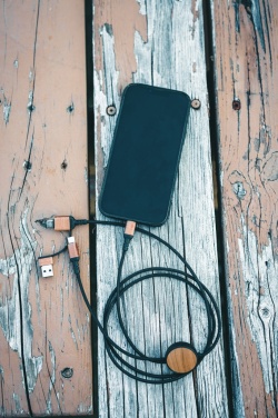 Logo trade corporate gift photo of: Ohio RCS certified recycled plastic 6-in-1 cable