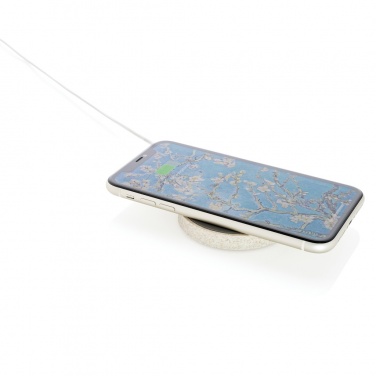 Logotrade promotional items photo of: Wheat Straw 5W round wireless charging pad