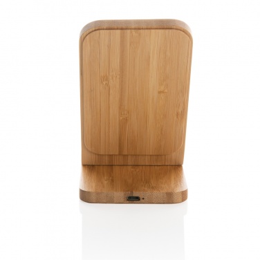 Logotrade promotional giveaways photo of: Bamboo 5W wireless charging stand