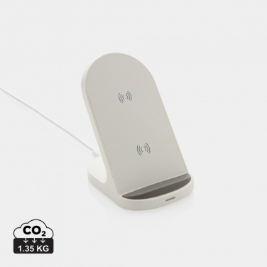 Logo trade promotional giveaways image of: RCS recycled plastic double coil wireless stand 15W