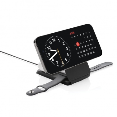 Logotrade promotional gift image of: Swiss Peak RCS rPU 15W  3-in-1 magnetic wireless charger