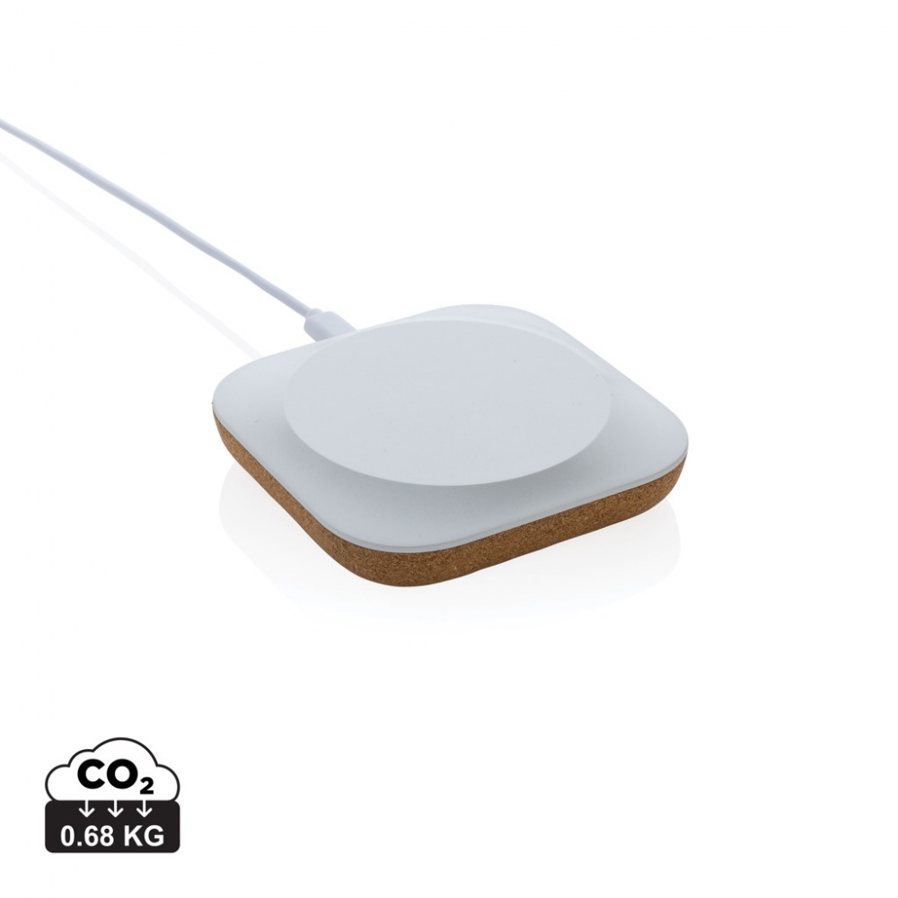 Logo trade promotional giveaways picture of: Oregon RCS recycled plastic and cork 10W wireless