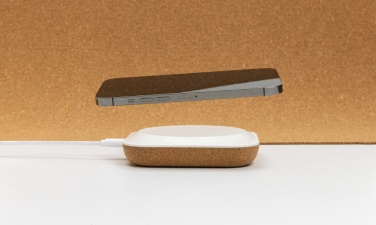 Logo trade promotional gifts image of: Oregon RCS recycled plastic and cork 10W wireless