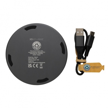Logo trade advertising product photo of: Terra RCS recycled aluminium 10W wireless charger