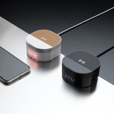 Logo trade promotional products picture of: Aria 5W Wireless Charging Digital Clock