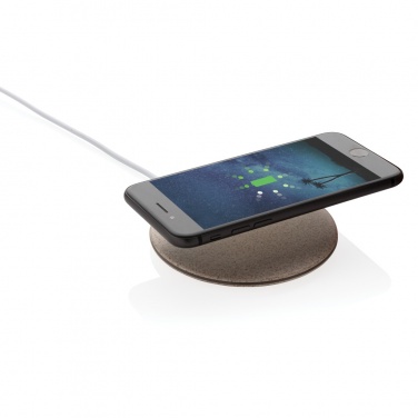 Logo trade promotional merchandise image of: 5W Wheat straw wireless charger